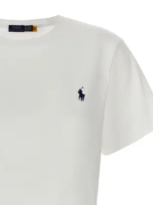 Logo embroidery t-shirt Woman POLO RALPH LAUREN White