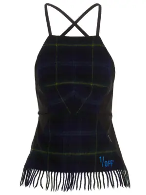 'Checked scarf' top 1/OFF Multicolor