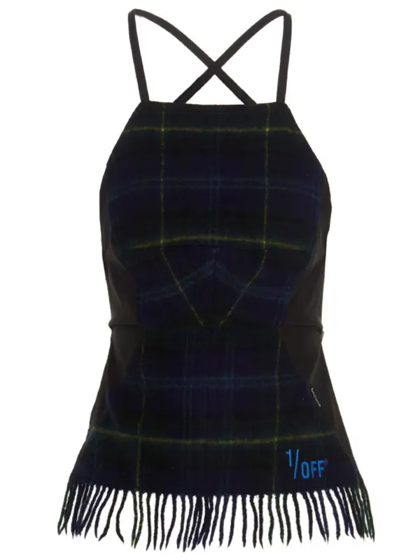 'Checked scarf' top 1/OFF Multicolor