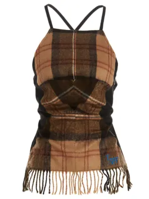 'Checked scarf' top Woman 1/OFF Multicolor