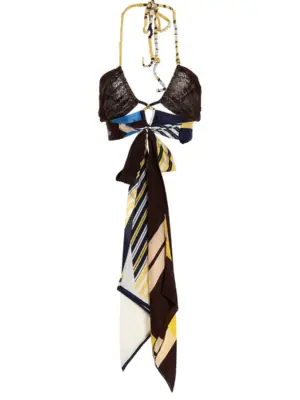 Top 'Designer Scarf' Tops 1/OFF Multicolor