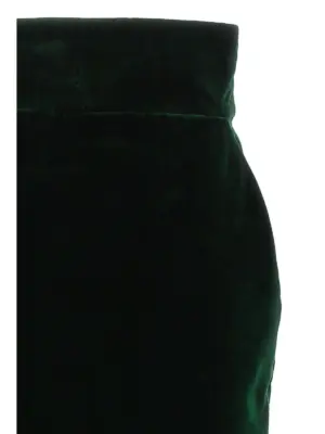 Velvet midi skirt Woman ALEXANDRE VAUTHIER Green
