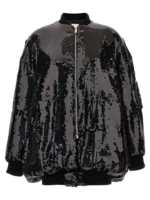 Sequin bomber jacket 234COA2001LACK ALEXANDRE VAUTHIER Black