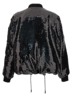 Sequin bomber jacket Woman ALEXANDRE VAUTHIER Black