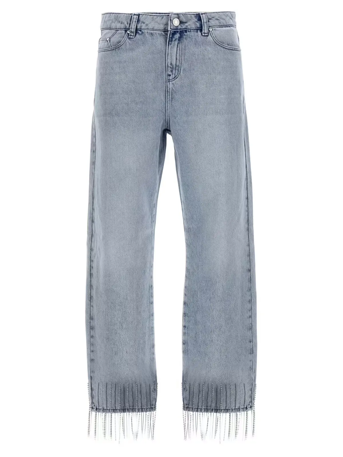 Джинси зі стразами та бахромою Karl Lagerfeld 1 Rhinestone fringed jeans KARL LAGERFELD Light Blue