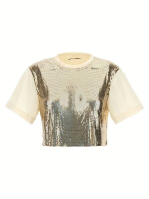 Metal sequin top PACO RABANNE Gold