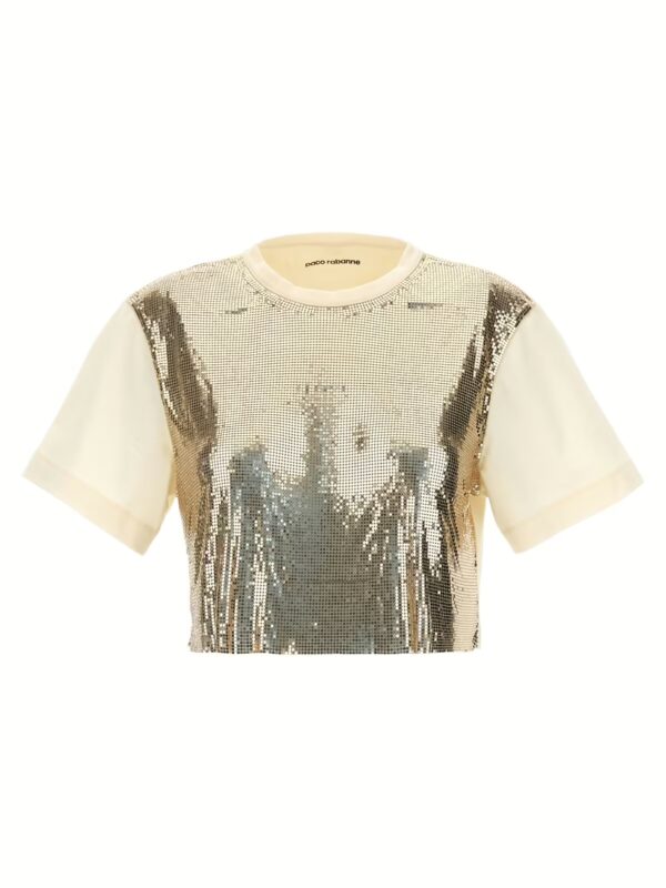 Metal sequin top PACO RABANNE Gold