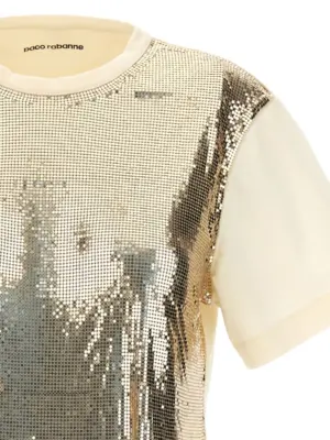 Metal sequin top Woman PACO RABANNE Gold