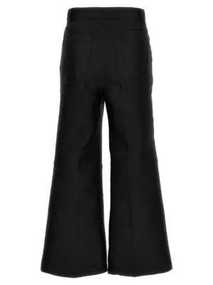 Cropped silk blend pants 23FWPVCA315712DOU9999 GIAMBATTISTA VALLI Black