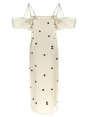'La robe chouchou' dress 23H233DR074OFFWHITEBLACK JACQUEMUS White/Black