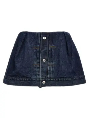 Denim shorts SACAI Blue