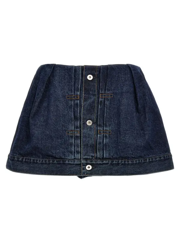 Denim shorts SACAI Blue