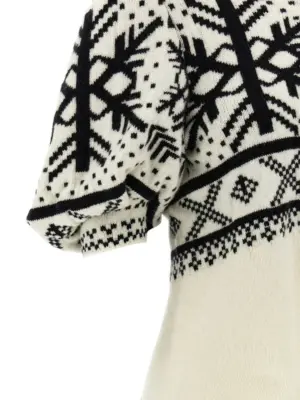 Jacquard sweater 80% wool