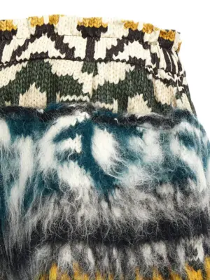 Patterned shorts 73% alpaca 27% wool SACAI Multicolor