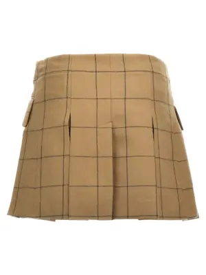 'Windowpane' skort 2407575637 SACAI Beige