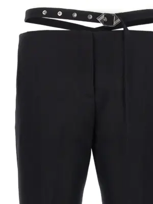 Belt detail trousers Woman THE ATTICO Black