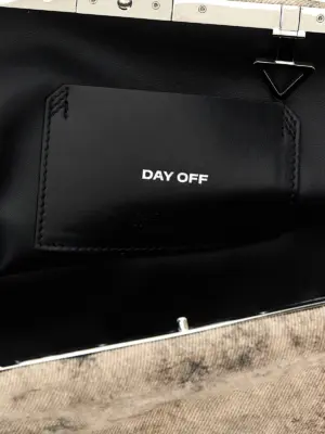 'Day Off' Clutch 100% leather THE ATTICO Gray