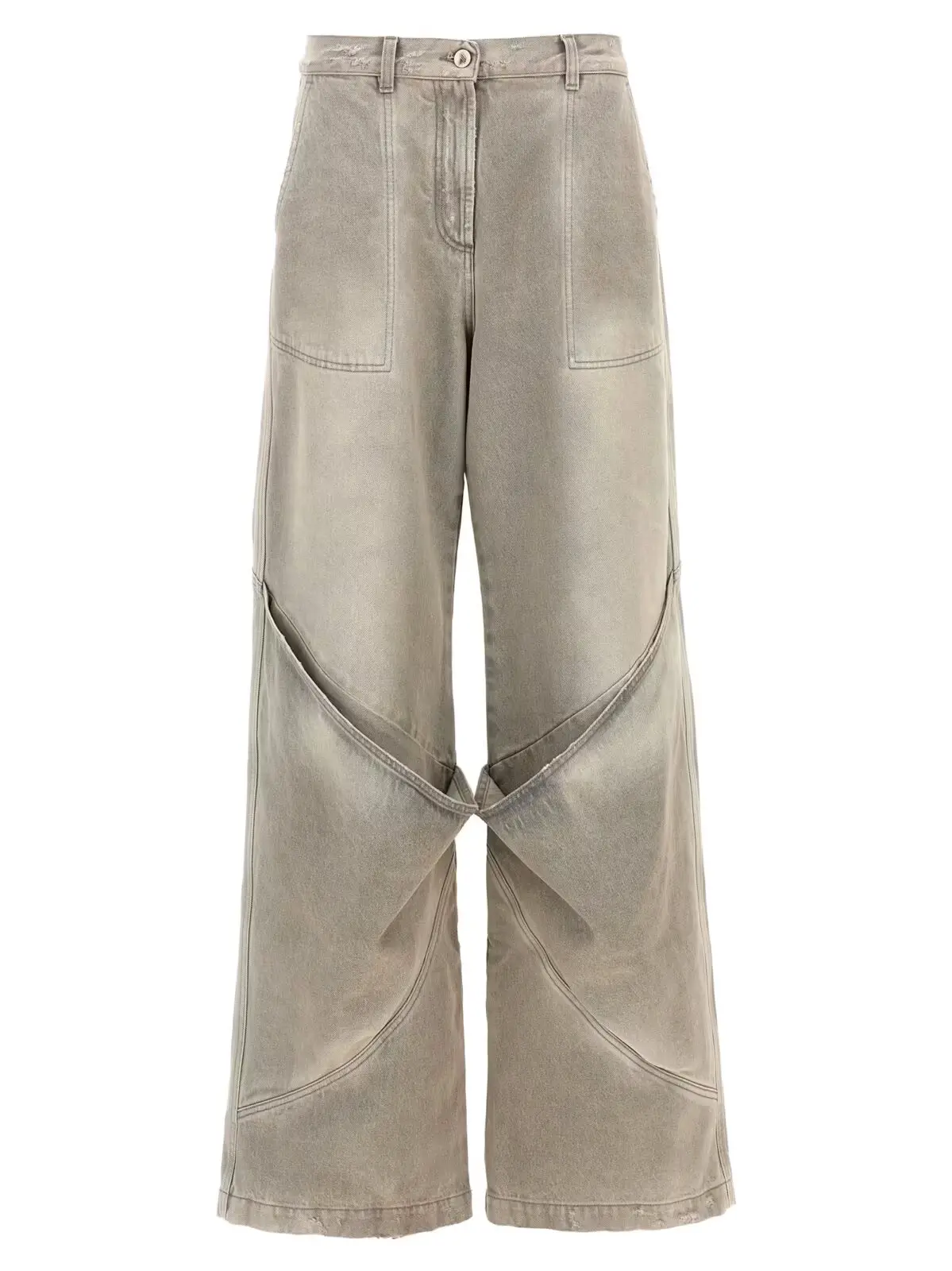 Джинси з ефектом використання The Attico Сірі 1 Used effect jeans THE ATTICO Gray