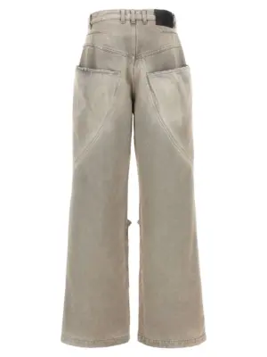 Used effect jeans 247WCP198D089733 THE ATTICO Gray