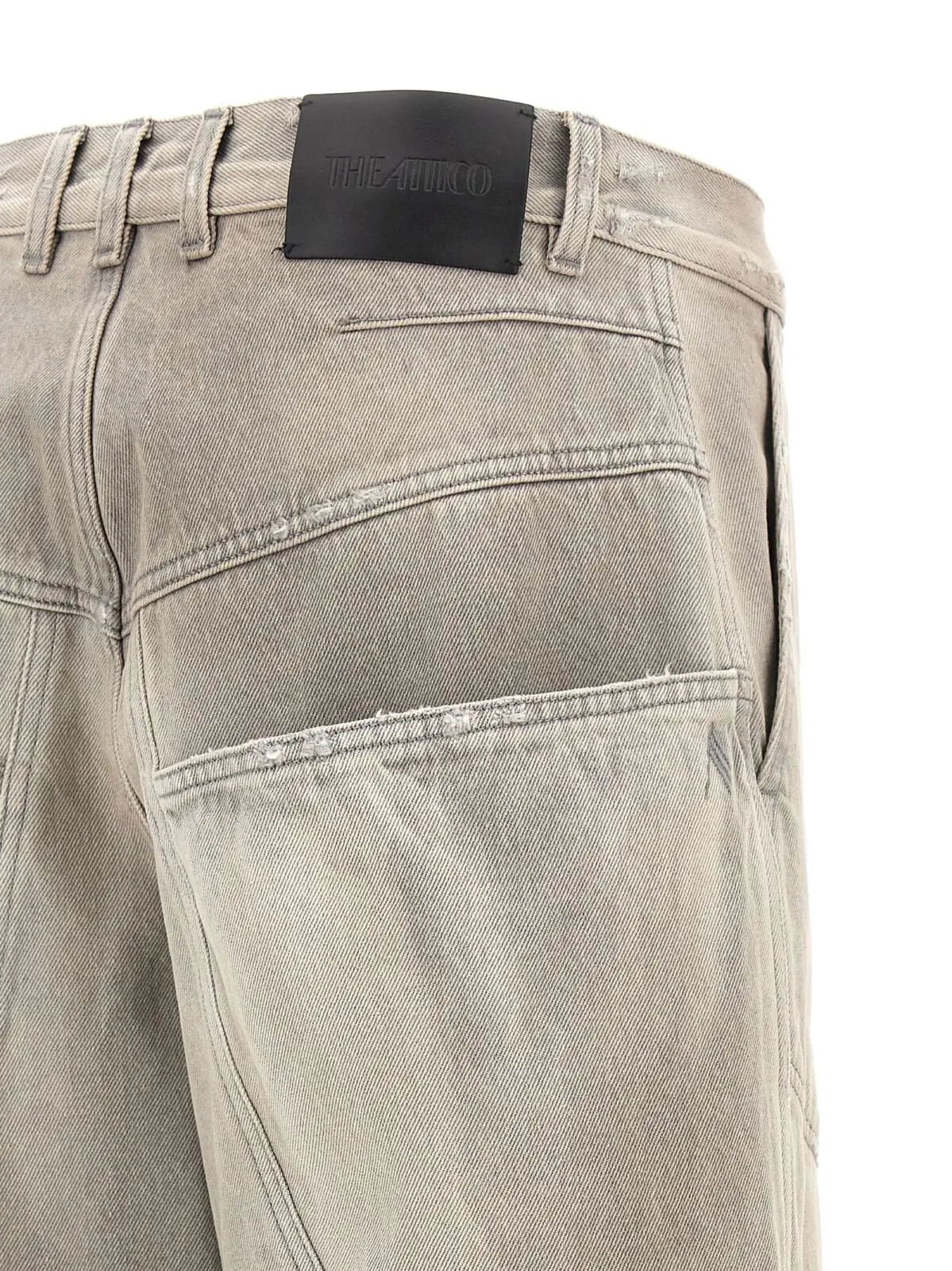 Джинси з ефектом використання The Attico Сірі 4 Used effect jeans 100% cotton THE ATTICO Gray
