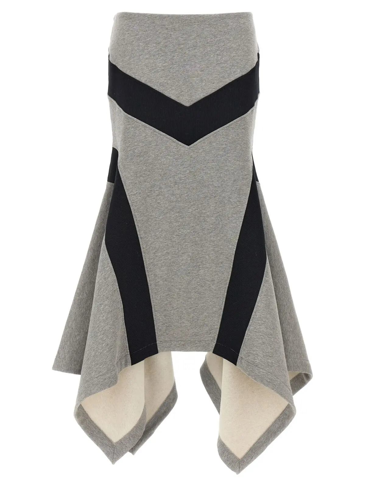 Асиметрична довга спідниця The Attico Сіра 1 Asymmetrical long skirt THE ATTICO Gray