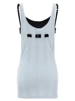 Logo ribbed top 247WCT322J048135 THE ATTICO Light Blue