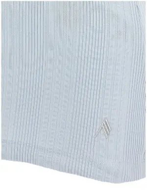 Logo ribbed top 100% cotton THE ATTICO Light Blue