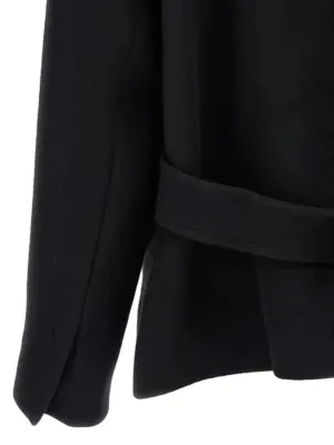 'Le caban Caruso' coat 100% virgin wool JACQUEMUS Black