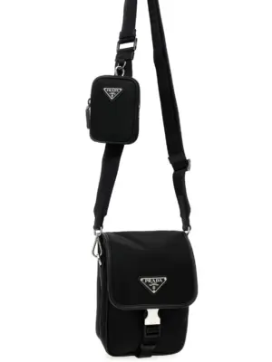 Re-Nylon logo crossbody bag Unisex PRADA Black