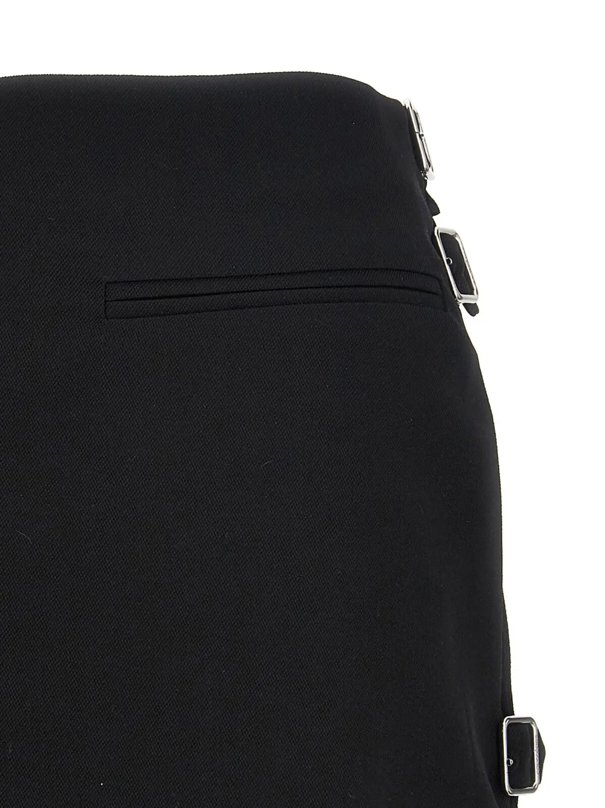Спідниця Courreges Multi Sangle Wool Mini Чорна 3 'Multi Sangle Wool Mini' skirt Woman COURREGES Black