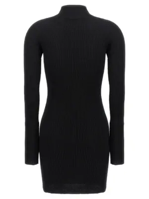 'Solar Light Rib' dress 324MRO466FI00499999 COURREGES Black