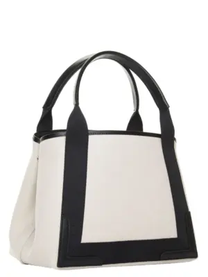 'Navy cabas' small shopping bag 3399332HH3N9260 BALENCIAGA White/Black