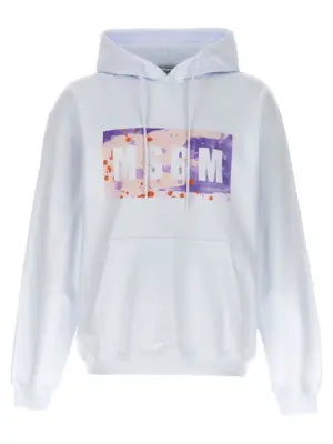 'Camo Season Box Logo' hoodie MSGM White