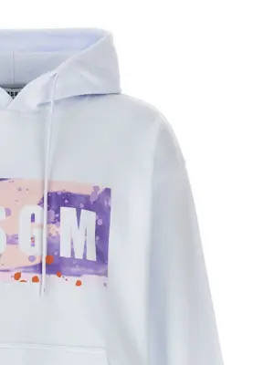 'Camo Season Box Logo' hoodie Man MSGM White