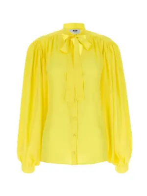 Bow shirt MSGM Yellow