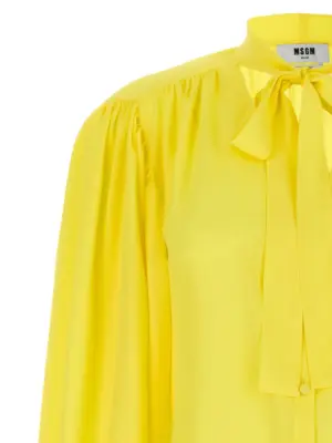 Bow shirt Woman MSGM Yellow