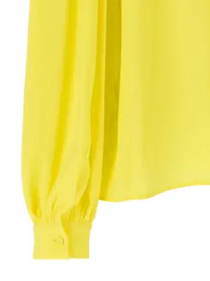 Bow shirt 69% acrylic 31% silk MSGM Yellow