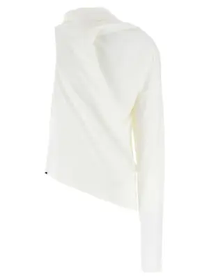 'Asymetrique Off The Shoulder' T-shirt 424JTS154JS01750001 COURREGES White