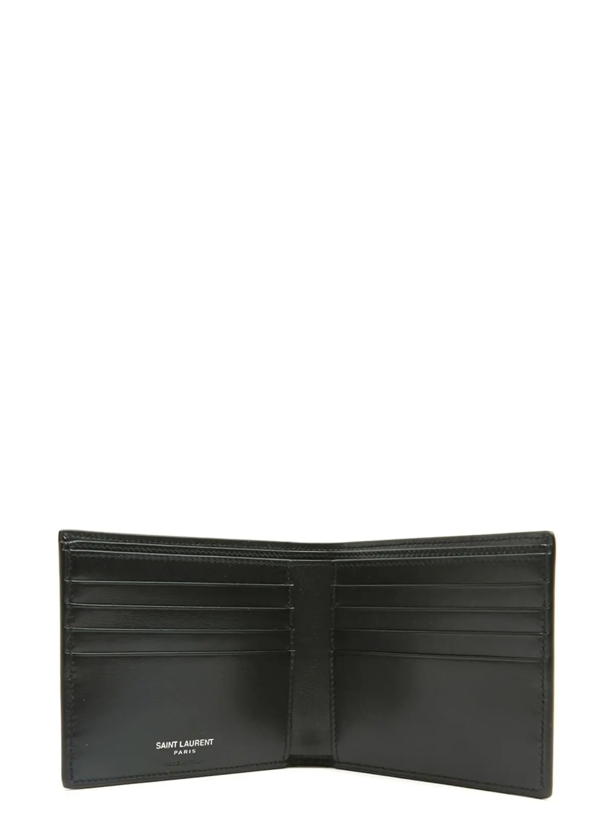 Гаманець Logo Saint Laurent Чорний 3 Logo wallet Man SAINT LAURENT Black