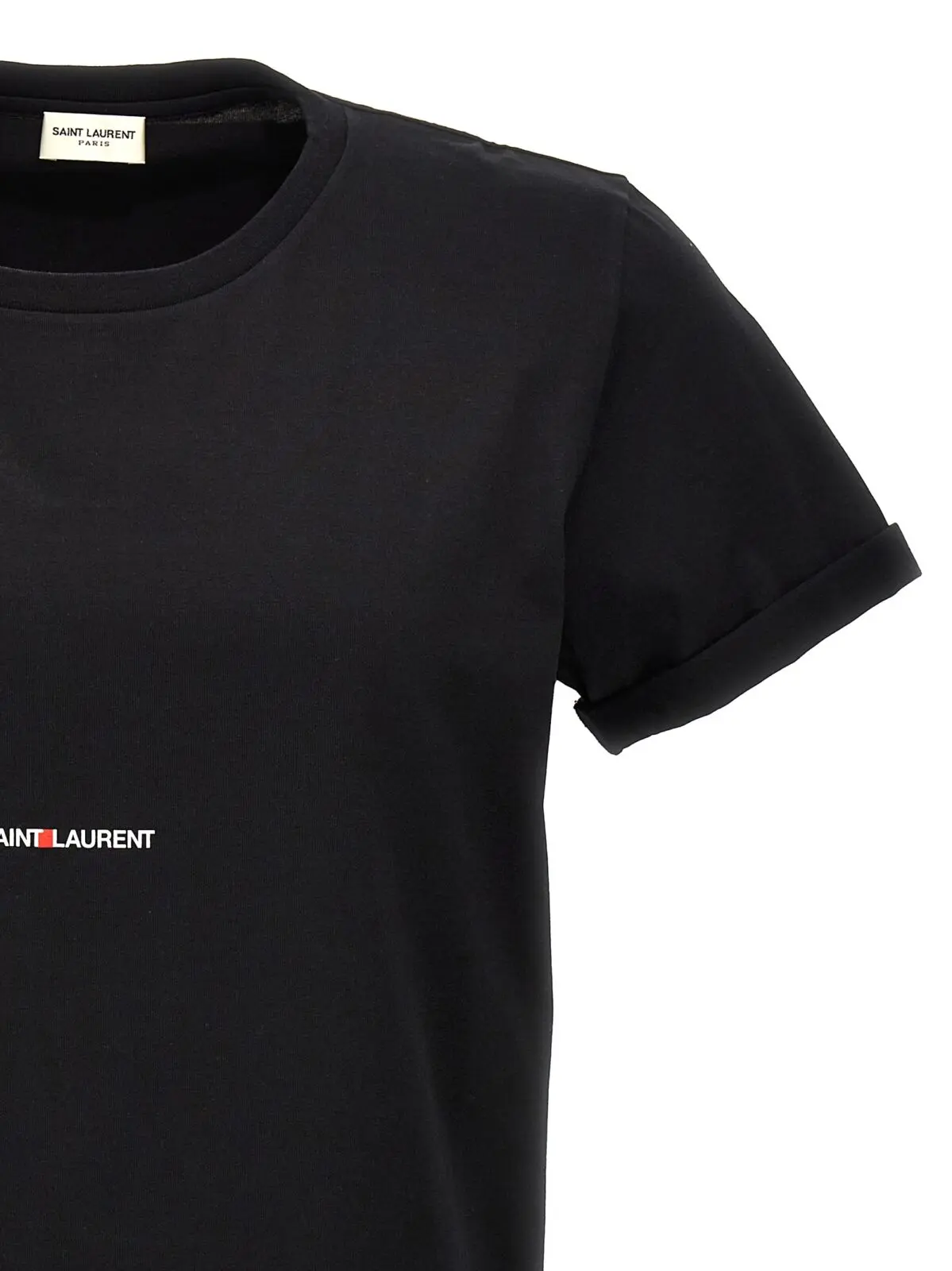 Футболка Saint Laurent rive gauche Saint Laurent Чорна 3 'Saint Laurent rive gauche' T-shirt Man SAINT LAURENT Black