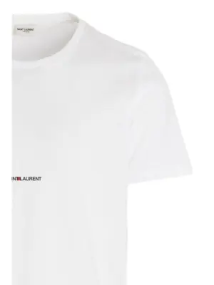 'Saint Laurent Rive Gauche' T-shirt Man SAINT LAURENT White