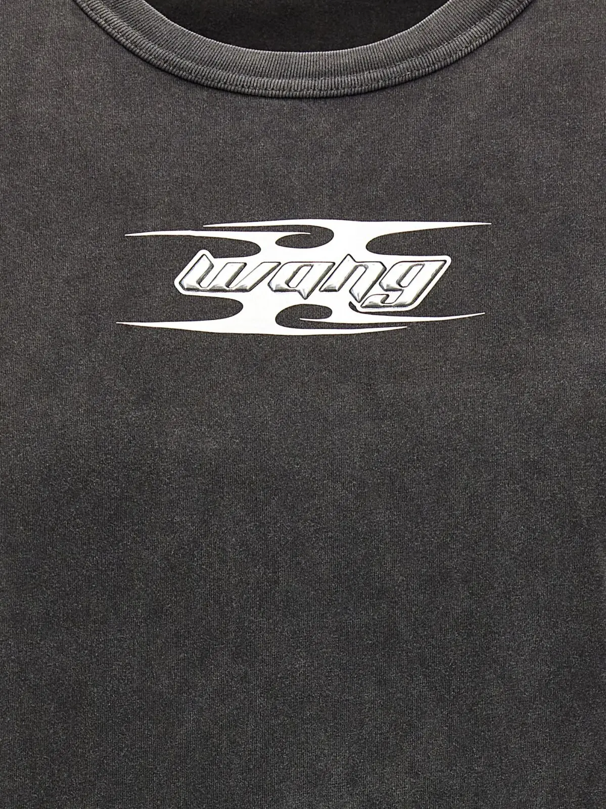 Футболка T By Alexander Wang Logo Сіра 4 Logo T-shirt 100% cotton T BY ALEXANDER WANG Gray