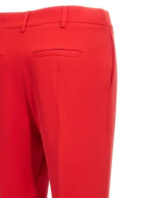 Valentino cady trousers 100% silk VALENTINO GARAVANI Red