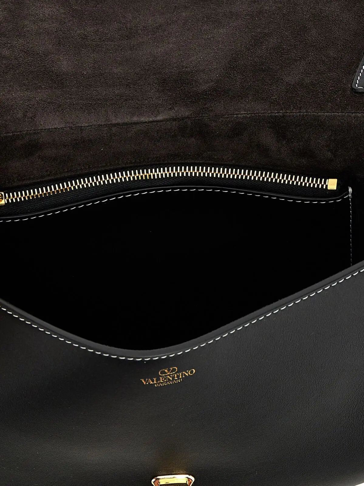 Сумка Valentino Garavani Small Saddle Чорна 4 Valentino Garavani 'Small Saddle' handbag 100% calfskin leather (Bos Taurus) VALENTINO GARAVANI Black