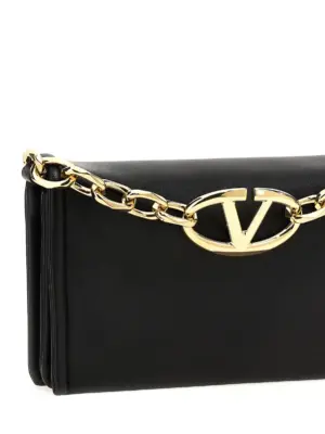 Valentino Garavani 'VLogo Chain' clutch bag Woman VALENTINO GARAVANI Black