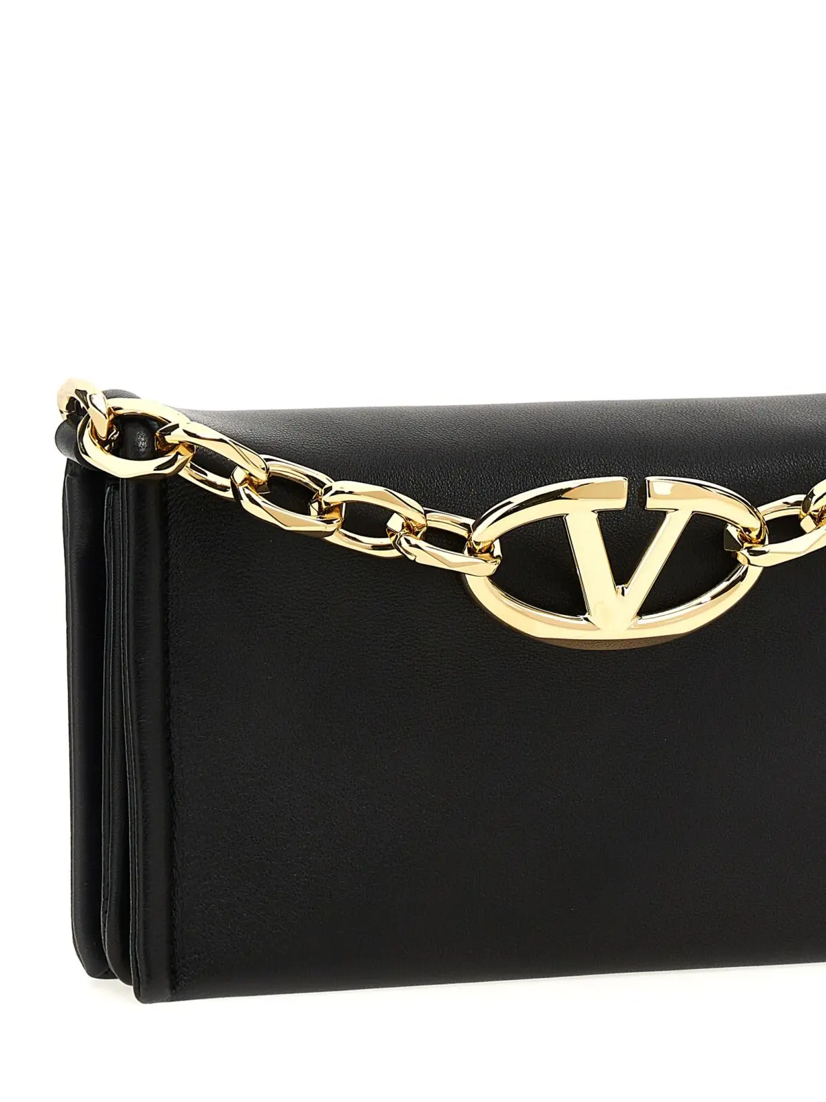 Клатч Valentino Garavani VLogo Chain Чорний 3 Valentino Garavani 'VLogo Chain' clutch bag Woman VALENTINO GARAVANI Black