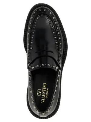 Valentino Garavani 'Gentleglam' loafers 100% calfskin leather (Bos Taurus) VALENTINO GARAVANI Black