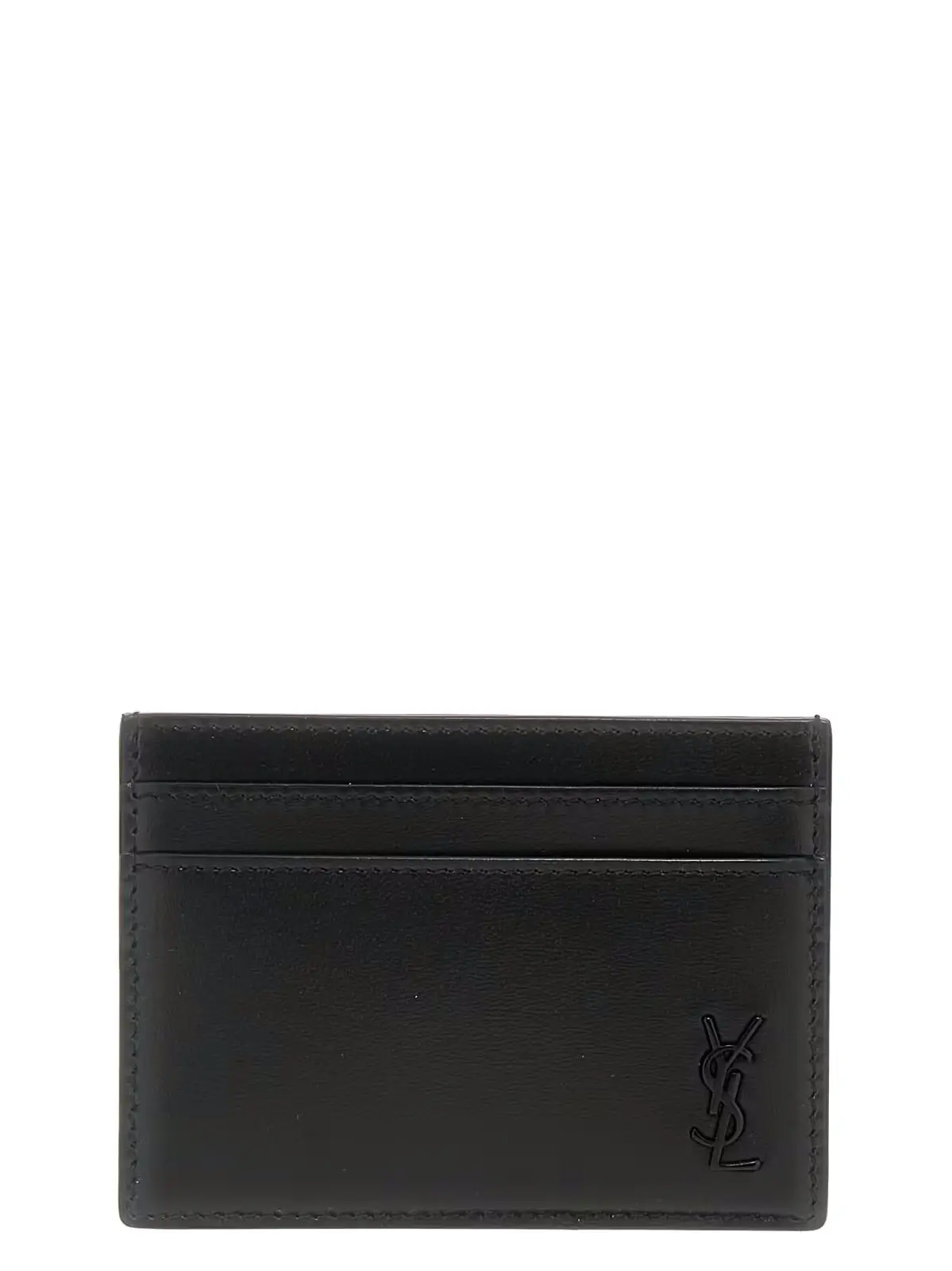 Візитниця Saint Laurent шкіряна з логотипом Чорна 1 Logo leather cardholder SAINT LAURENT Black