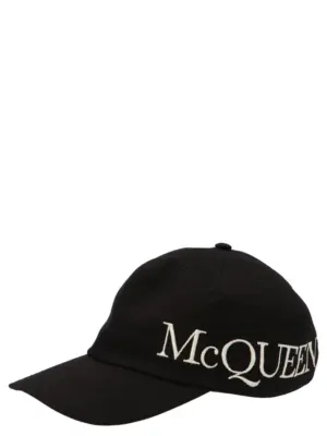Logo embroidery cap 6328964105Q1078 MCQUEEN Black
