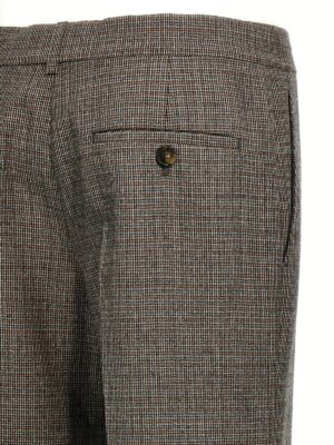 Houndstooth foot pants 100% wool STELLA MCCARTNEY Gray